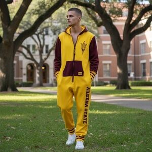 Arizona State Yellow and Maroon Zip Up Sweater
